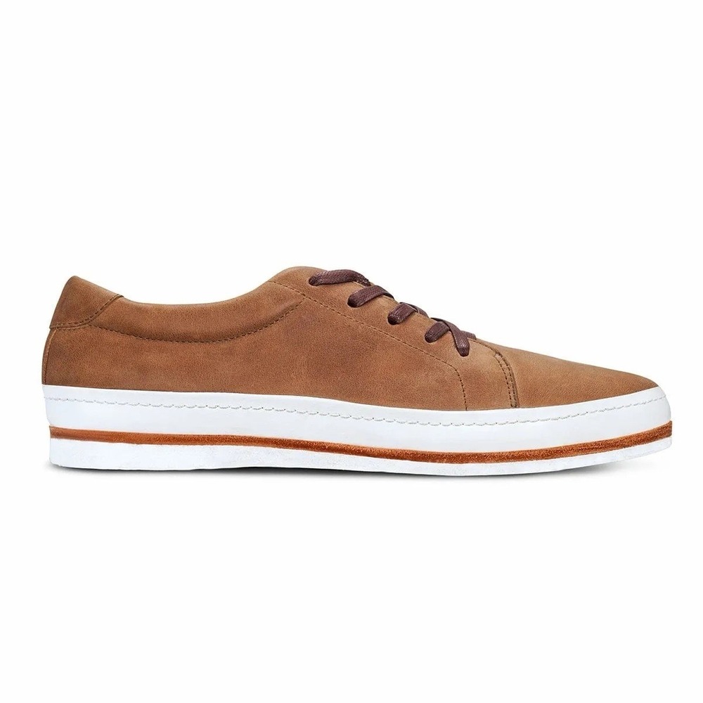 Adelante Made-To-Order Mens Leather Brisa in Desert Sneakers Size 14 Shoes